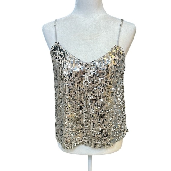 Veronica Beard Silver Sequin Camisole size 6 - Picture 7 of 8